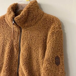 Women’s Free Country Camel Plush Sherpa Jacket Size Medium